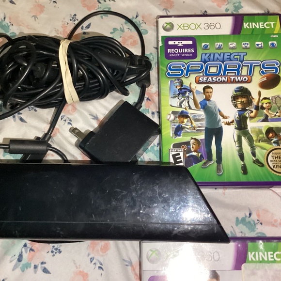 OEM Microsoft XBOX 360 Kinect Sensor Bar camera with adapter and 4 games Kinect - Picture 6 of 16